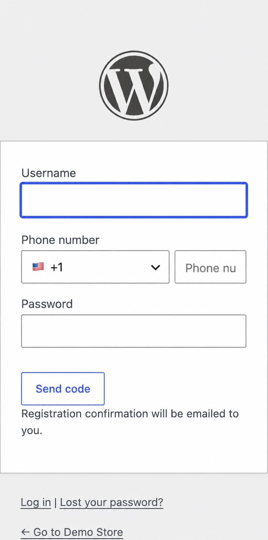 Phone-first customer registration form